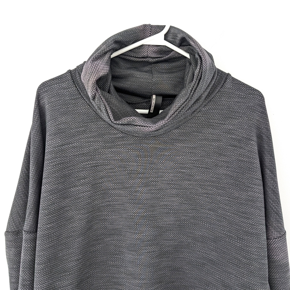 2/15$ Mondetta Cowl Neck Pullover Womens Athleisure Top Stretch Cozy Gray~ Small - Picture 2 of 11